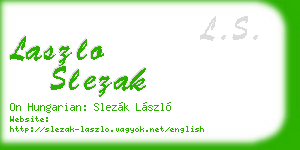 laszlo slezak business card